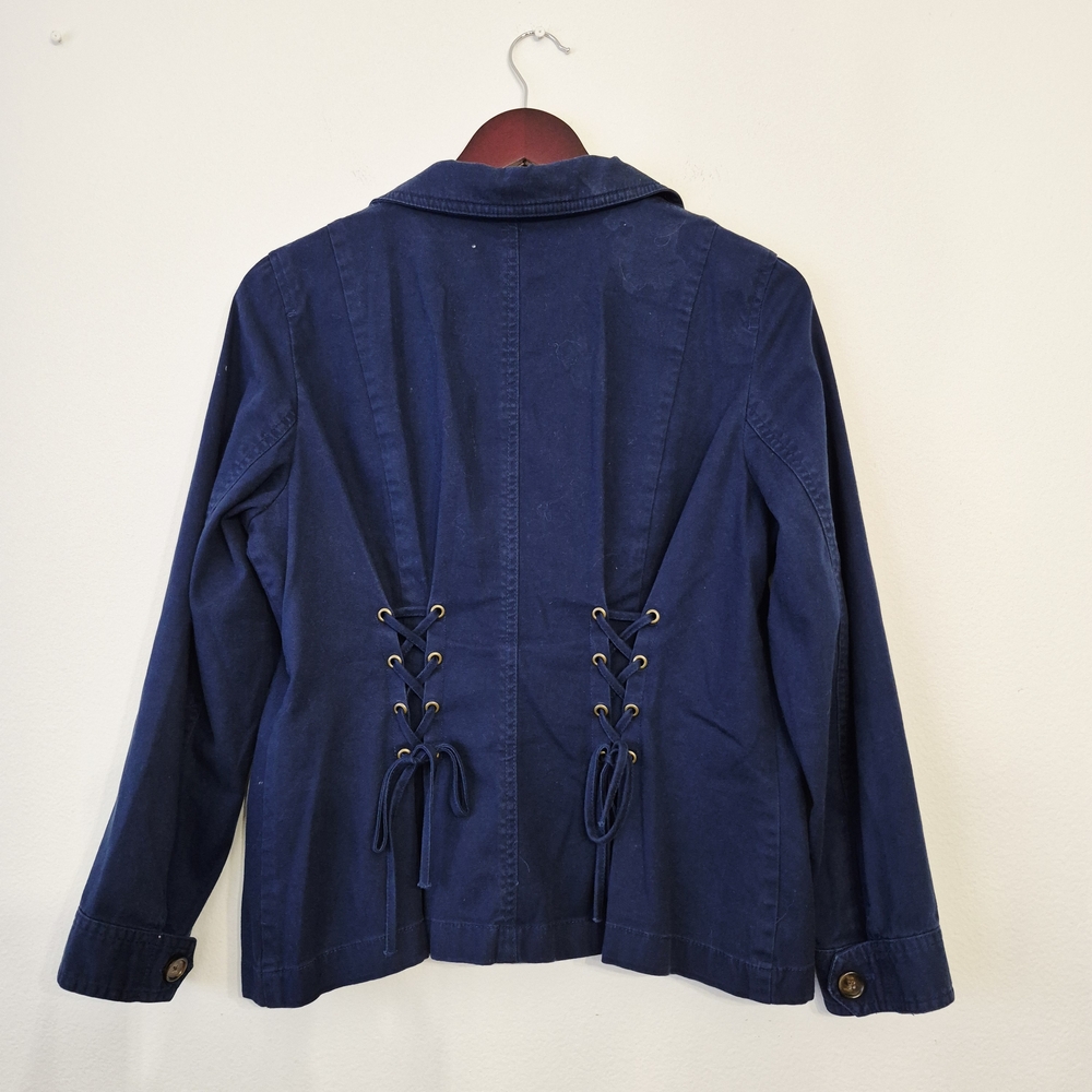 Talbots Navy Button-Up Jacket - image 3